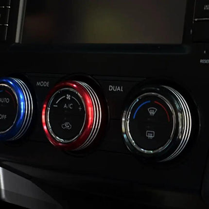 Set of 3 Aluminum Air Conditioner Knob Cases for Subaru Cars