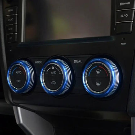 Set of 3 Aluminum Air Conditioner Knob Cases for Subaru Cars