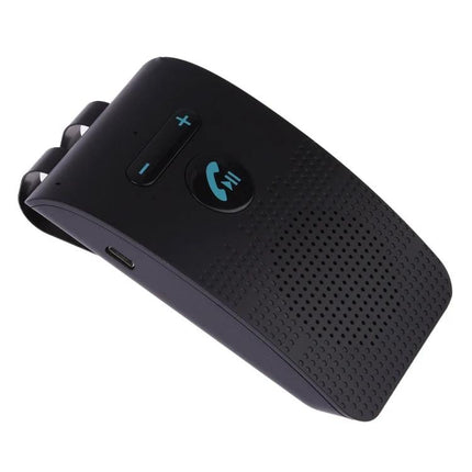 Compact Bluetooth Car Speaker For Hands Free Calls While Driving, clip-on speaker with call button and volume controls