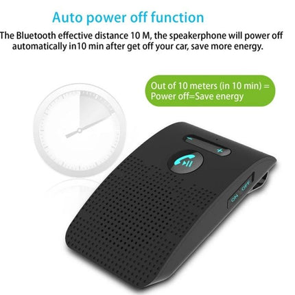 Compact Bluetooth Car Speaker For Hands Free Calls While Driving with auto power-off, dual-pairing and in-car hands-free functionality