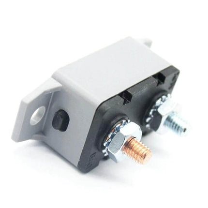Manual Reset Circuit Breaker 50A For Automotive Electrical Systems compact resettable 6–28V DC protector with dual stud terminals