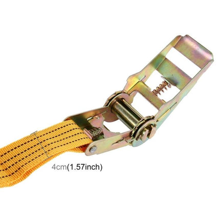 Heavy Duty Cable for Securing Vehicles on Road Trips - ratchet strap and metal buckle for towing and transport safety