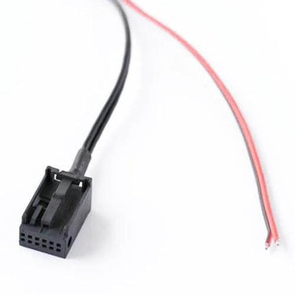 Car Bluetooth AUX Audio Adapter For Opel Cars In Car Music Streaming - black AUX connector and red/black power wires for Opel stereo