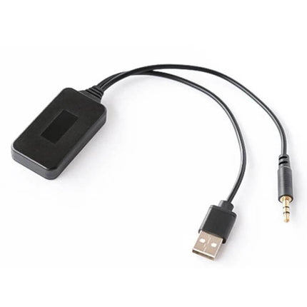 Universal Car Bluetooth AUX Audio Adapter Cable For In Car Audio - black USB-powered Bluetooth AUX adapter with 3.5mm jack