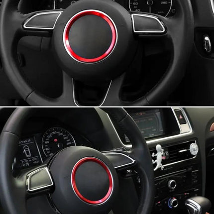 Aluminum Steering Wheel Decoration Ring for Audi Vehicles