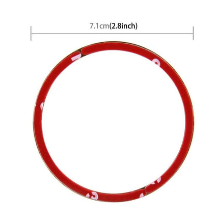 Wheel Hub Decoration Ring Aluminum 4 Pack for Audi - red aluminum 7.1cm hub trim ring, OE-style finish, lightweight durable, easy no-mod installation