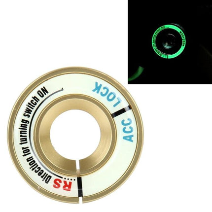Aluminum Night Luminous Igniter Decoration Ring for Audi and Volkswagen - gold glowing dashboard ring for easy interior upgrade