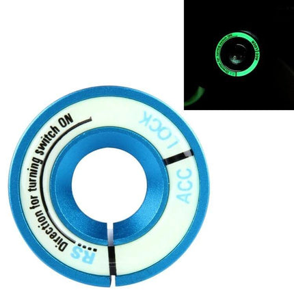 Aluminum Night Luminous Igniter Decoration Ring for Audi and Volkswagen - blue glowing ignition ring upgrade for dashboard