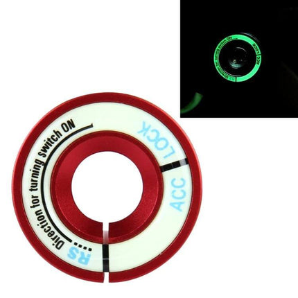 Aluminum Night Luminous Igniter Decoration Ring for Audi and Volkswagen red white glowing dashboard ring accent