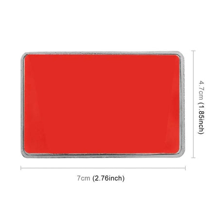 Italy Flag Rectangle Metal Decorative Car Sticker Design — durable 7x4.7cm metal rectangle for car hood or trunk, fade-resistant national pride decal