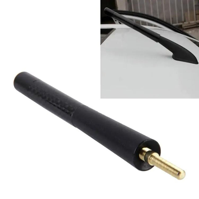 Polished Carbon Fiber Aluminum Short Antenna for Universal Use, 12cm | Syndmart