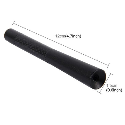 Polished Carbon Fiber Aluminum Short Antenna for Universal Use, 12cm