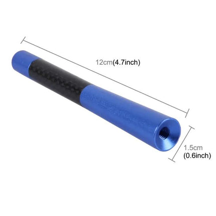 Polished Carbon Fiber Aluminum Short Antenna for Universal Use, 12cm