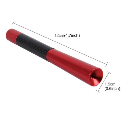 Polished Carbon Fiber Aluminum Short Antenna for Universal Use, 12cm