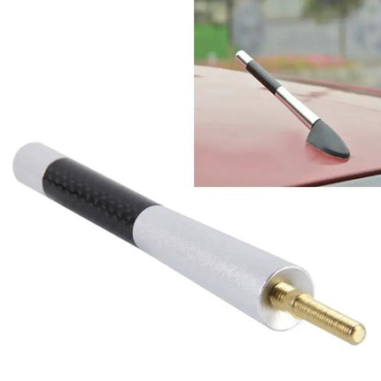 Polished Carbon Fiber Aluminum Short Antenna for Universal Use, 12cm