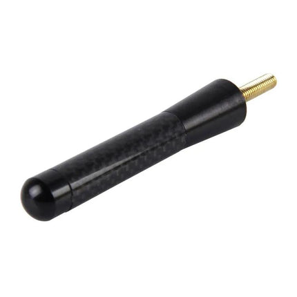 Polished Carbon Fiber Aluminum Short Car Antenna, 8cm Length
