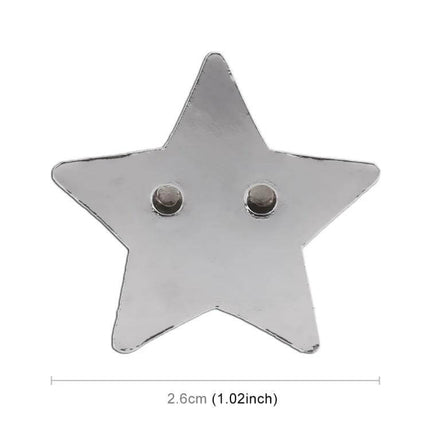 Metal Star Pattern Decorative Sticker for Car Body in Red - removable red metal star decal for car doors and hoods, 2.6cm accent
