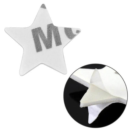 Metal Star Pattern Decorative Sticker for Car Body in Red — red metal star car body decal, removable decorative sticker for doors and hoods