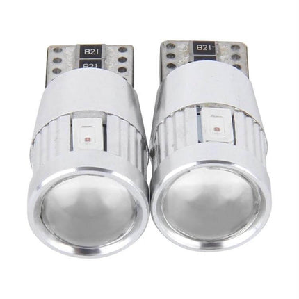 2-Pack T10 Car Clearance Lights for Vehicles, Night Visibility - pair of silver LED clearance bulbs for trucks and trailers