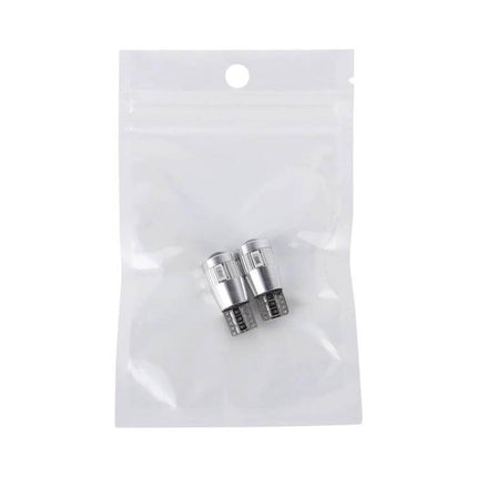 2-Pack T10 Car Clearance Lights for Vehicles, Night Visibility - pair of silver LED bulbs in clear resealable bag