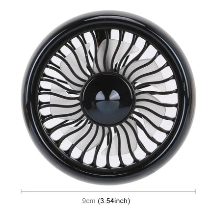 Multi-Function Portable Car Vent Clip Fan Black for Dashboard