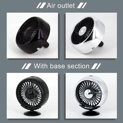 Multi-Function Portable Car Vent Clip Fan Black for Dashboard