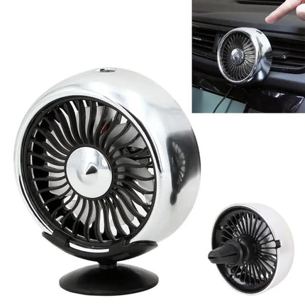 Multi-Function Portable Car Vent Clip Fan Black for Dashboard