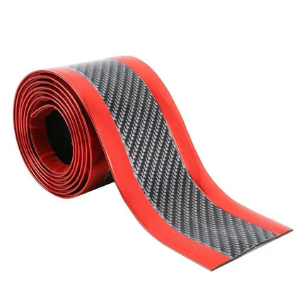 Universal Carbon Fiber Car Door Threshold Decoration Strip in Gold, 5CM x 2M