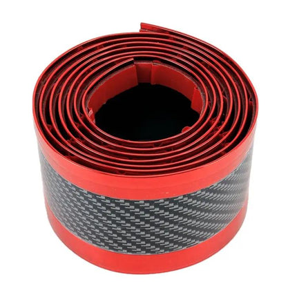 Universal Carbon Fiber Car Door Threshold Decoration Strip in Gold, 5CM x 2M