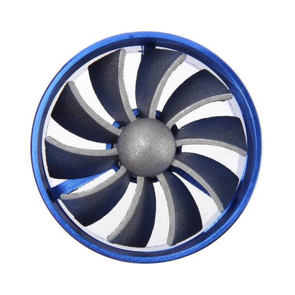 Stainless Universal Turbine Air Intake Kit, Single-Side Design - blue stainless turbine intake with aluminum blades for universal fit, rust-resistant
