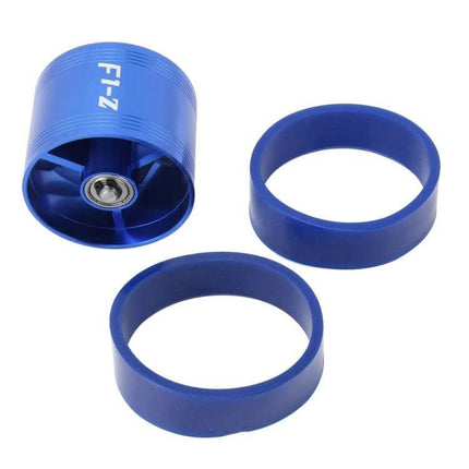 Stainless Universal Turbine Air Intake Kit, Single-Side Design - blue stainless turbine intake with two silicone rings, aluminum alloy construction
