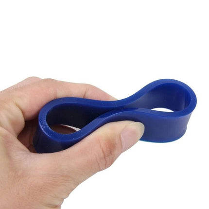 Stainless Universal Turbine Air Intake Kit, Single-Side Design in hand showing blue silicone coupling for universal fit and rust-resistant stainless body