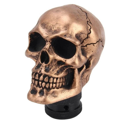 Comfortable Skull Shaped Gear Shift Knob for All Cars ergonomic bronze skull design with durable materials for improved grip and control