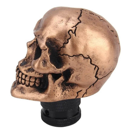 Comfortable Skull Shaped Gear Shift Knob for All Cars - ergonomic bronze skull car shift knob, durable grip for smoother shifts