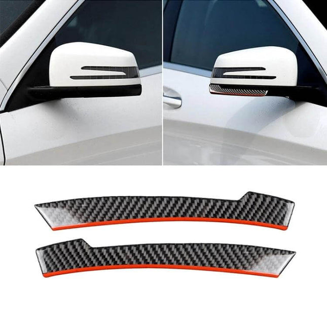 Protective Carbon Fiber Rearview Mirror Strip for Mercedes-Benz - flexible carbon fiber mirror protector for parking and scratch prevention