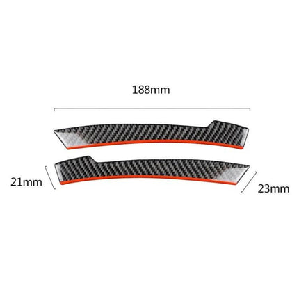 Protective Carbon Fiber Rearview Mirror Strip for Mercedes-Benz - pair of 188mm carbon fiber mirror protectors