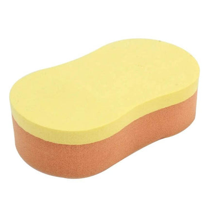 High-Density Foam Car Wax Sponge for Vehicle Cleaning - two-tone ergonomic sponge for washing, wax application and dirt removal