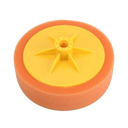Auto Polishing Sponge Wheel for Waxing and Cleaning, 14mm Hole - orange foam polishing pad with 14mm attachment
