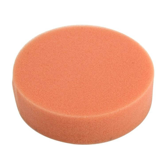 Alt Tag: Round Car Wax Sponge Set, 12 Pieces for Vehicle Cleaning - single orange round polishing sponge for car wax and cleaning