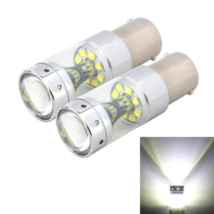 2 Pack LED Brake Turn Backup Lights For Cars Daily Use - dual LED rear replacement bulbs with bright three-function illumination