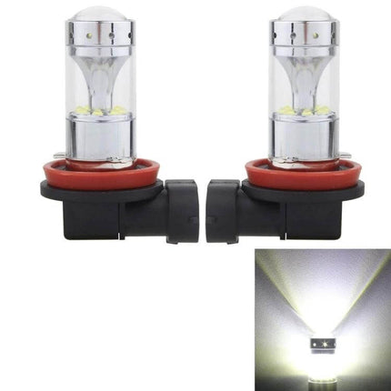 Car Fog Lights 2 Pack H8 H11 Compatible for Foggy Weather Driving - LED dual-bulb set with adjustable bracket and H8/H11 plugs