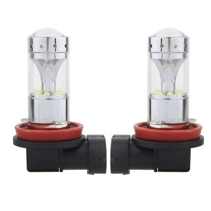 Car Fog Lights 2 Pack H8 H11 Compatible for Foggy Weather Driving - two LED bulbs with adjustable bracket and H8/H11 plug for improved visibility