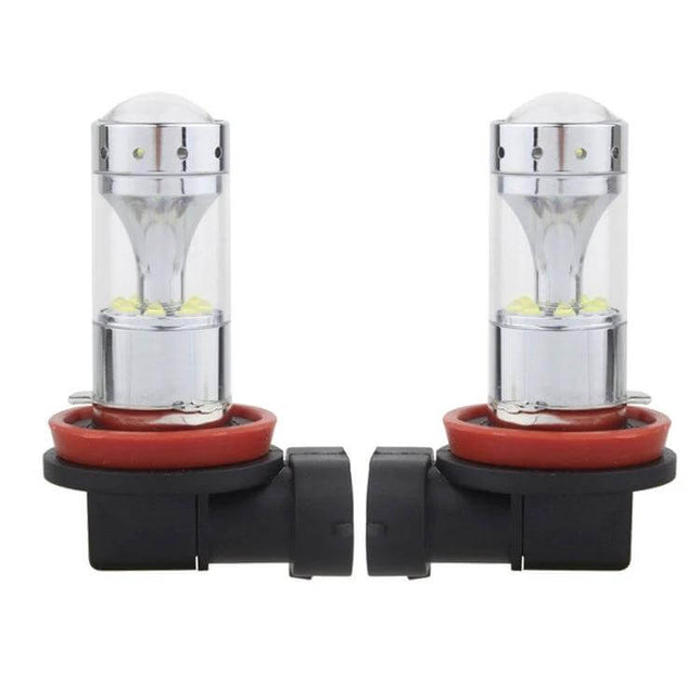 Car Fog Lights 2 Pack H8 H11 Compatible for Foggy Weather Driving - two LED bulbs with adjustable bracket and H8/H11 plug for improved visibility