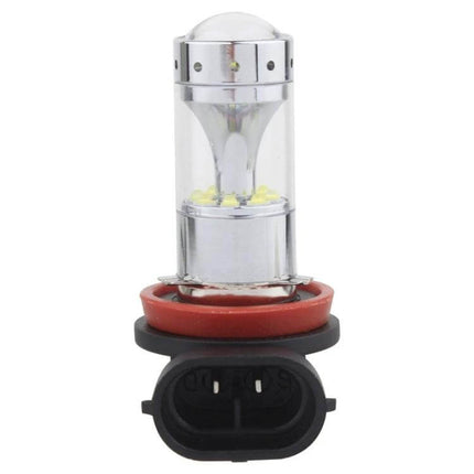 Car Fog Lights 2 Pack H8 H11 Compatible for Foggy Weather Driving LED bulb close-up showing H8/H11 connector, compact housing and adjustable bracket