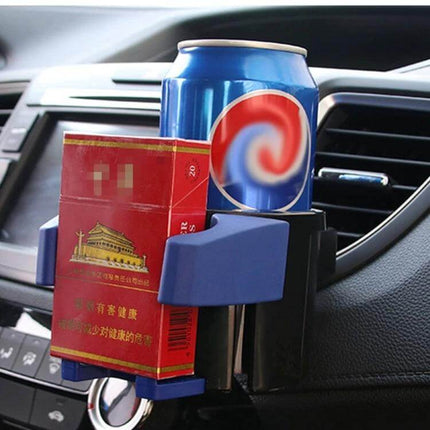Shunwei Multifunctional Car Air Vent Holder for Phones and Drinks holding a soda can and small book in car vent