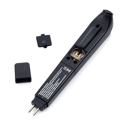 Versatile Aid for Everyday Car Brake and Tire Checks compact brake fluid moisture tester and tire pressure tool with battery compartment visible