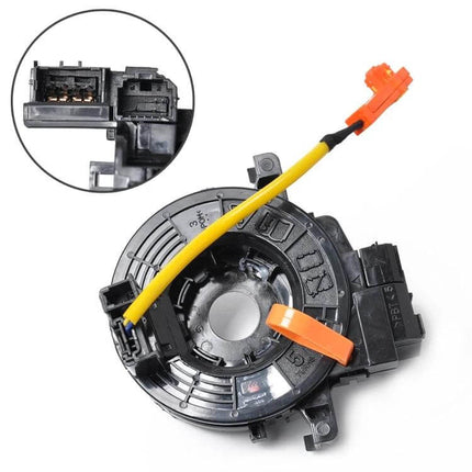 Hilux Steering Wheel Clock Spring Replacement 2005-2013 black clock spring assembly with yellow airbag connector