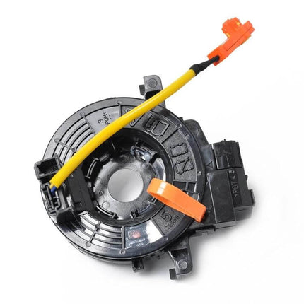 Hilux Steering Wheel Clock Spring Replacement 2005-2013 - black clock spring assembly with yellow airbag cable