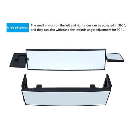 Shunwei Large Wide-Angle Adjustable Rear View Mirror for Safe Driving showing large wide-angle mirror with adjustable side mirrors to reduce blind spots