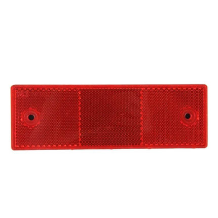 Set of 10 Car Rear Bumper Plastic Warning Reflectors for Safety - red rectangular adhesive reflector piece for improved visibility